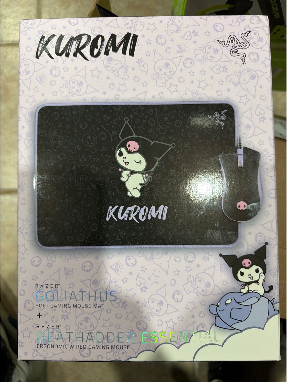 Razer x Kuromi DeathAdder Essential Mouse & Goliathus Mouse Pad Bundle